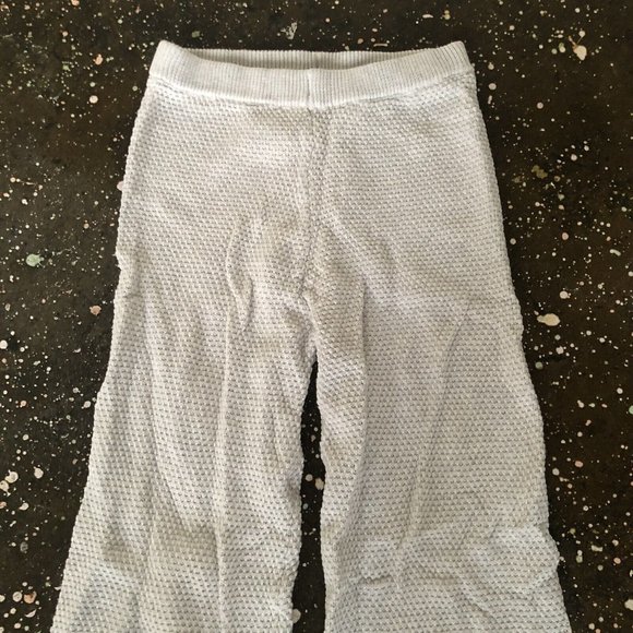 Free People Hailey Pants Ivory Heather Grey Relaxed Fit Pull On - Picture 7 of 7
